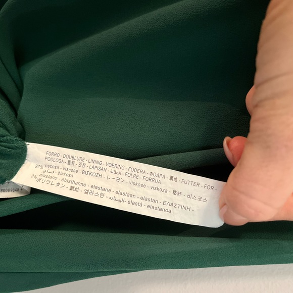 Zara green top. Chiffon overlay. Size M - Picture 7 of 7